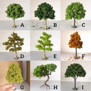 15cm Miniature Wire Tree | Miniature Bonsai Tree and Maple | Miniature Sakura Pink Yellow Tree | Miniatur Baum for Display or Diorama