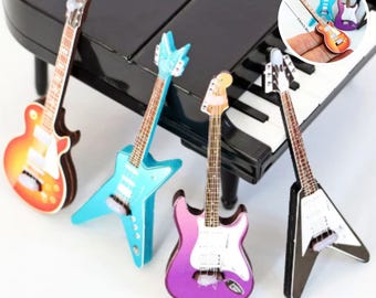 1 Pc Miniature Guitar Musical Instrument, Musical Decoration, Miniature Music Electric Guitar Acrylic, Miniatur-E-Gitarre, Musikdekoration