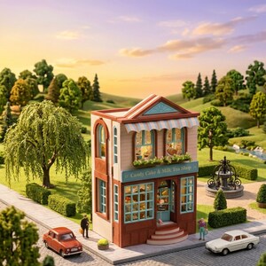 DIY Miniature Candy Cake Shop for Display | Mini Tea Shop | DIY Miniatur Café for Creative Activity | Miniature Kit Dollhouse Gift for Her