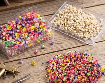 100Pcs Artificial Cone Flower | Tiny Wildflower Bouquet Fillers for Wedding & Crafts