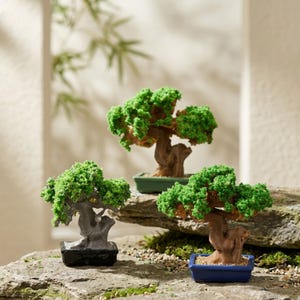 1 st miniatyrbonsaiträd i kruka, minibonsaiträd i kruka, perfekt för terrarier