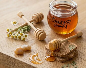 Miniature Honey Pot, Miniature Tableware, Miniature Bee Jar, Miniature Honey Jar, Miniatur Essensglas, Mini Zubehör Küche, Miniatur Geschirr
