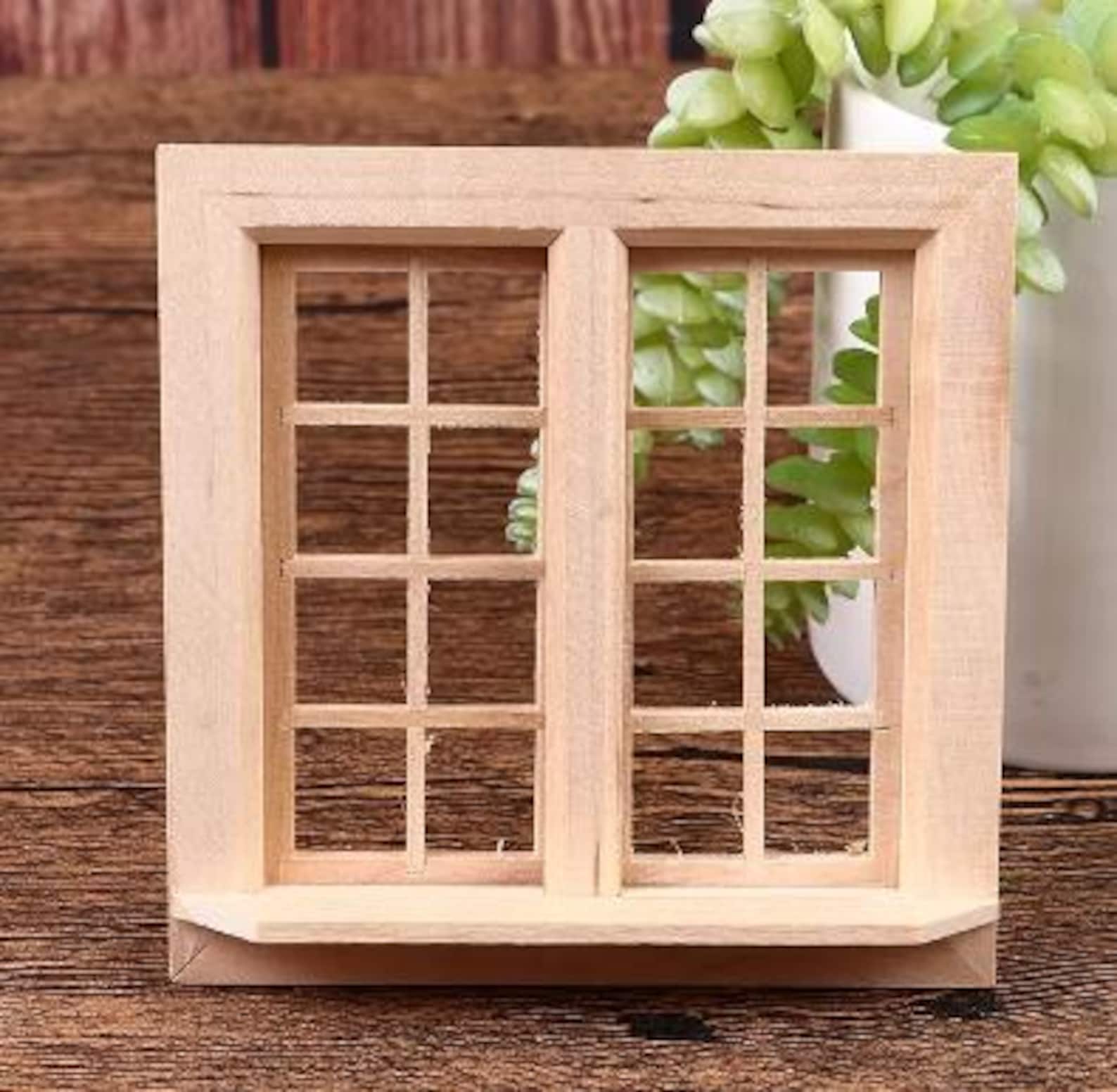 1 Pc DIY Miniature Window for Doll Home, Mini Windows 16 Grids Square ...