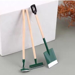 Small Ranch Tool Miniature Gardening Tool Set, Miniature Fairy Garden Farming Tools ...