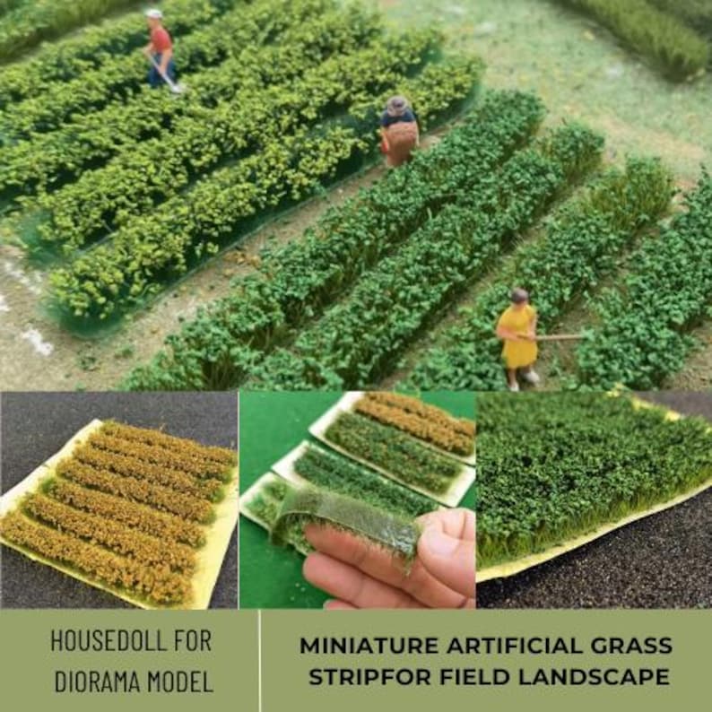 Artificial Grass Strip | Grass Farm Crop | Miniature Grass for Diorama ...
