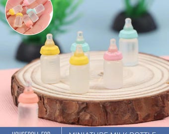 6Pcs Miniature Milk Bottle, Miniature Baby Pacifiers, Miniature Baby Bottle, Miniatur Milchflasche, Baby Pacifier Mini, Kinderspielzeug
