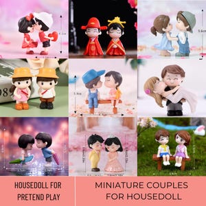 Casais se beijando em miniatura, Casais de casamento em miniatura, Noivo em miniatura, Decoração Noël, Ornamento romântico, Cadeau Saint-Valentin