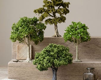 Árbol de alambre en miniatura / Dioramas de árboles en miniatura / Árboles banianos en miniatura para jardines pequeños y paisajismo / Árbol para decoración de mesas de arena