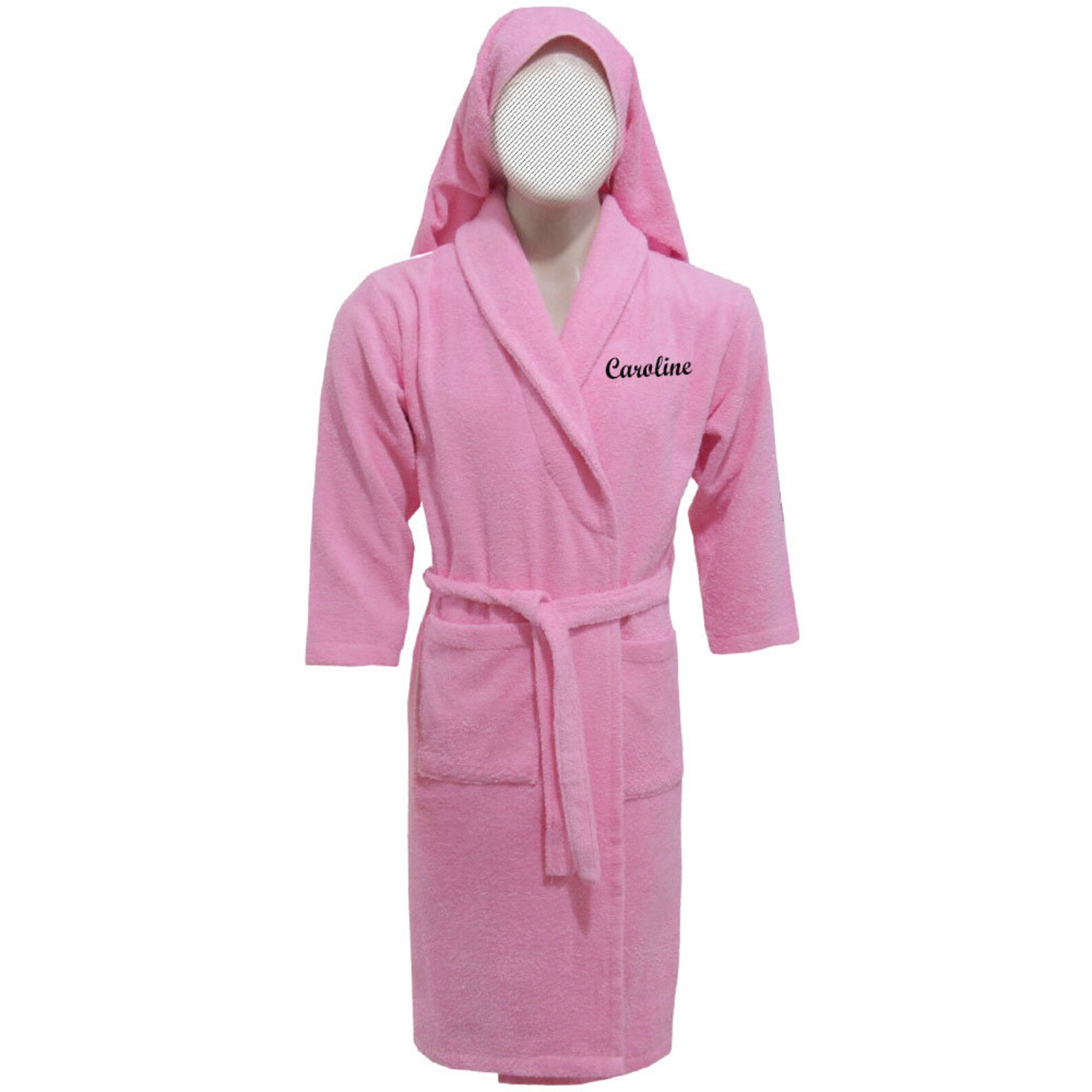 Set Embroidered Bathrobe With Name And Embroidered Head Towel Etsy