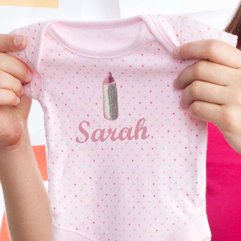 Baby Bottle Themed Baby Clothe Custom Name Baby Clothe With A Baby Bottle 2