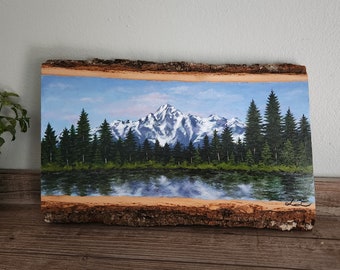 Mountain reflections on basswood