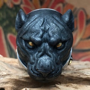 Black Panther Ring—S925 Sterling Silver & 24K Gold — Handmade Creative Ring—Unique Gift—Exquisite Design Limited Collection
