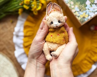 Stuffed animal teddy toy plush artist teddy bunny rabbit toy artist teddy bear toy jointed stuffed animal teddy collectable mohair teddy toy