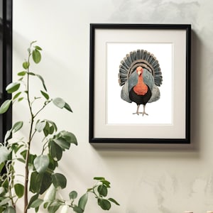 Wild Turkey Giclee Print: Thanksgiving Cabin Wall Art
