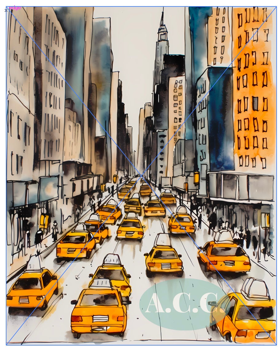 New York City Taxi Cab Print, NY Wall Art Poster Photo Giclee Art, NYC ...