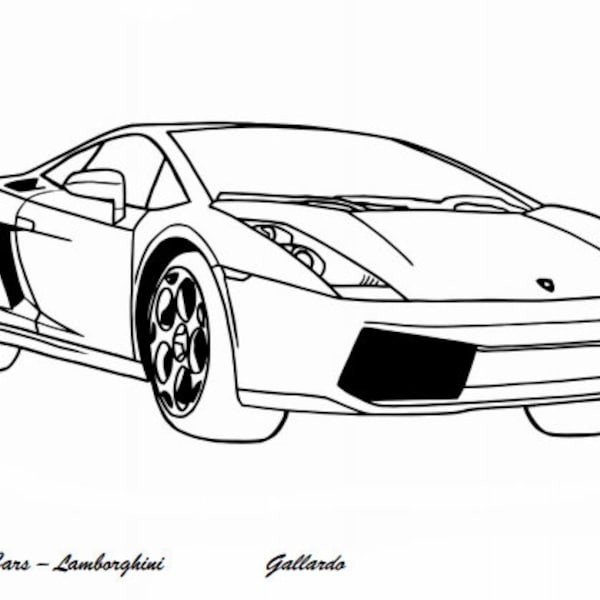 18-page Lamborghini Printable Colouring Pages