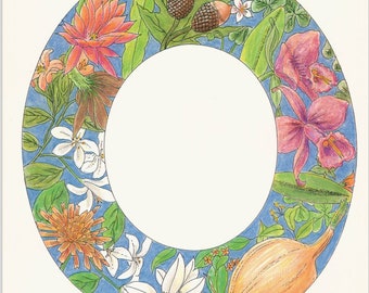 31-page Floral Alphabet Printable Colouring Pages