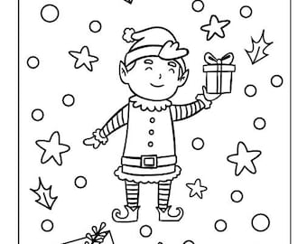 100-page Christmas Coloring Book Digital Printable, Holiday Colouring Pages, Xmas Activity Sheets, Instant Download, Festive Winter DIY Gift