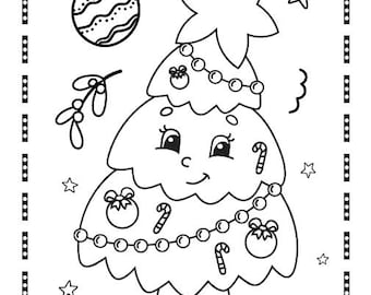 20-page Printable Christmas Coloring Book, Digital Colouring Pages, Holiday Activity Sheets, Instant Download, Festive Art, Kids Activity