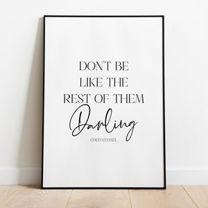 No seas como el resto de ellos Imprimir / Cita inspiradora Imprimir / Cita de oficina / Arte mural imprimible / Decoración de póster de texto / Descarga digital