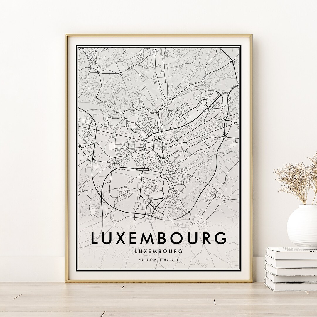 Luxembourg Map Print, Luxembourg City Map, Luxembourg Printable Map ...
