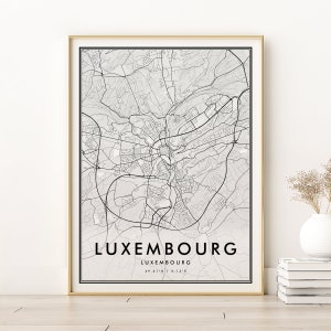Luxemburg Karte Drucken, Luxemburg Karte, Luxemburg Druckbare Karte, neues Zuhause Geschenk, personalisierte Luxemburg Karte, sofortiger Download Karte