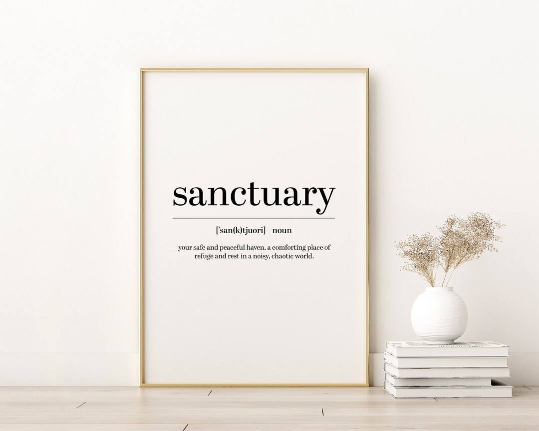 Sanctuary Definition Print Sanctuary Printable Poster - Etsy