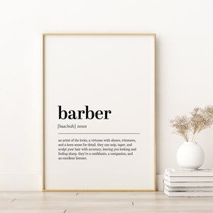 Barber Definition Print, Minimalist Barber Print moderne Wandkunst, Barber Self Love Wandkunst, Barber Book Zitat Print, digitaler Download