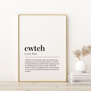 Cwtch Definition Print, Cwtch Office Definition Print, Unique Gift Idea, Gifts For Her, Cwtch Dictionary Art Print, Cwtch Instant Download