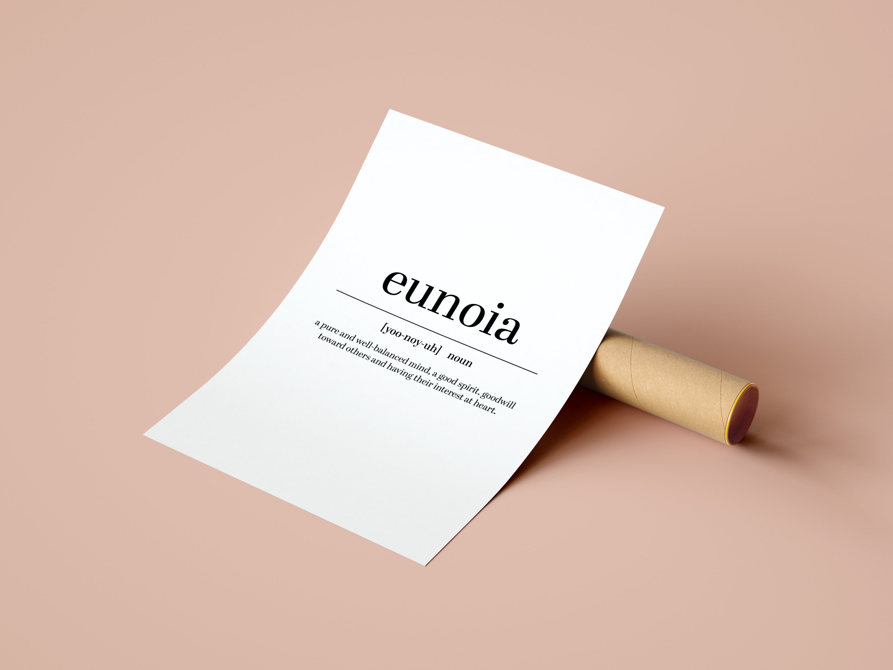 Eunoia Definition Print Eunoia Printable Poster Retro Wall - Etsy