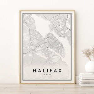 Halifax Karte Print, Minimalist Halifax Kanada Stadt Karte, Kanada Stadt Karte Poster, moderne Straßen Karte Print, einzigartige Geschenke für sie, digitaler Download