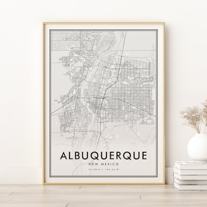 Albuquerque Karte Print, New Mexico Hochzeit Karte Print, benutzerdefinierte Standorte Karte, Albuquerque New Mexico Home Karte, Geschenke für sie, digitaler Download