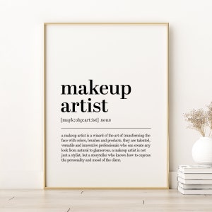 Makeup Artist Definition Print, Office Definition Print, Unique Gift Idea, Gifts For Her, Makeup Artist Dictionary Print, Instant Download