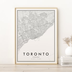 Toronto Karte Druck, Kanada Toronto Karte Geschenk Poster, Minimalistische Toronto Ontario Karte Druck, Engagement Karte Druck Poster, Instant Download