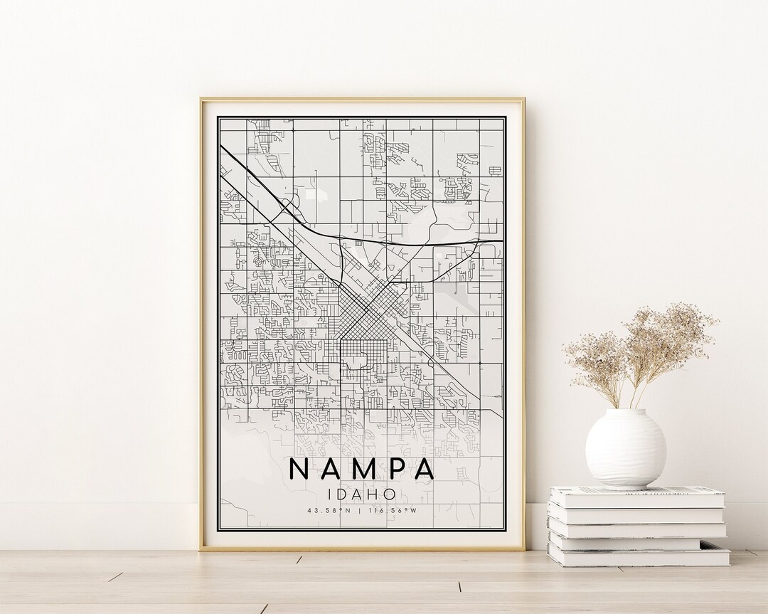 NAMPA Map Print ID USA Idaho Road Map Poster Gifts for Her - Etsy