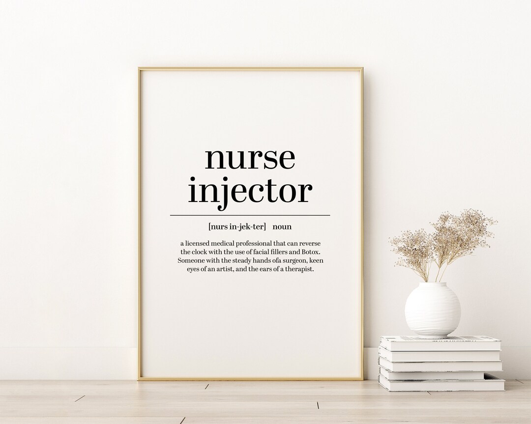Nurse Injector Definition Print Nurse Injector Retro Art - Etsy