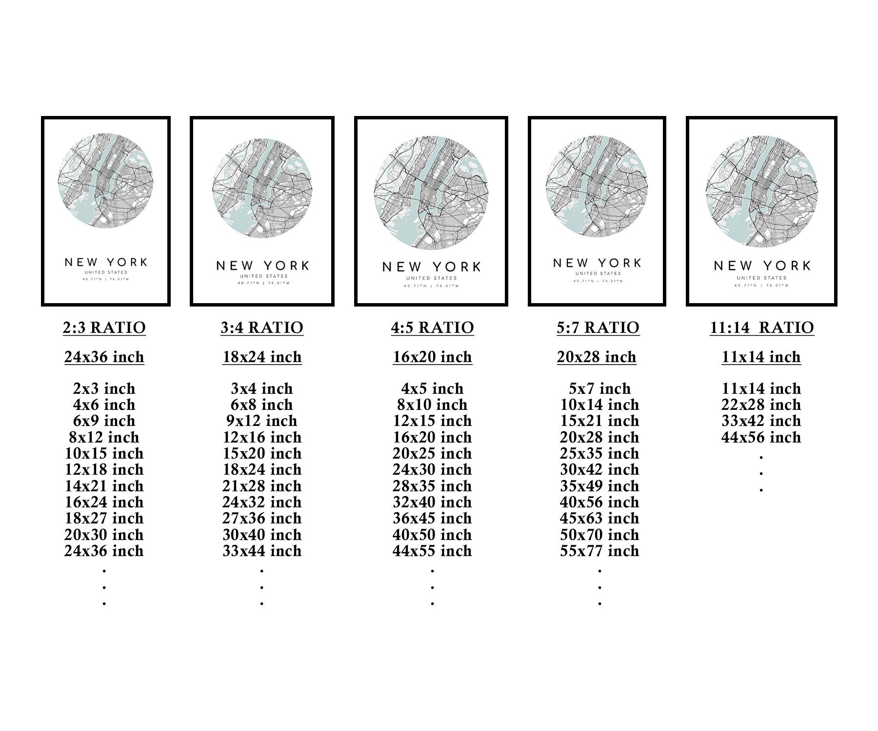 Digital Download Set of 3 Custom City Map Print Printable - Etsy