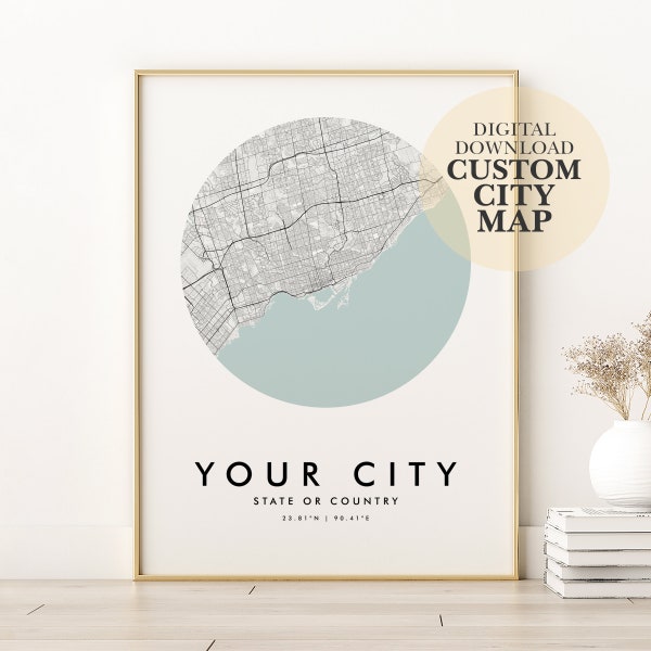 Digital Download Custom City Map, Custom City Map Print, Custom Map Art,City Map Art Map Download Valentines Day Gift Posters Digital Print