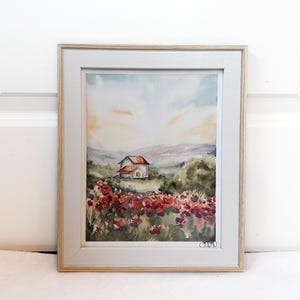 Cottage in the Valley - Watercolor