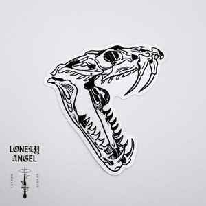 Snake Skull Temporary Tattoo | Realistic Temporary Tattoo | Temporary Tattoo High Quality | Fine Line Temporary Tattoo | Tattoos for Adults