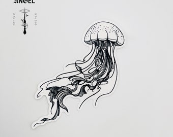 Jellyfish Temporary Tattoo: Original Design