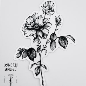 Wildflower Temporary Tattoo | Temporary Tattoo Floral | Temporary Tattoo Flower | Realistic Temporary Tattoo | Temp Tattoo for Adults