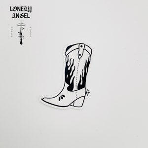 Cowboy Boot Temporary Tattoo: Western Style Body Art
