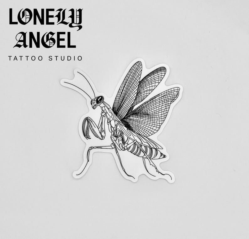 Praying Mantis Temporary Tattoo image 1