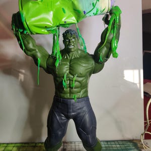 Hulk Action Figure, Original Art Spray Can
