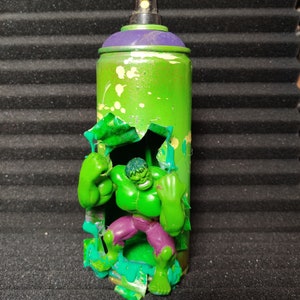 Hulk Action Figure, Original Art Spray Can