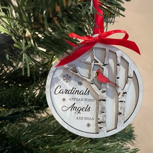 Cardinal Memorial Christmas Ornament