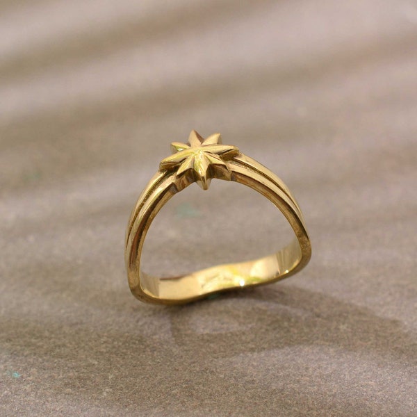 Tiny Star Stacking Ring For Women, Minimalist Ring, Dainty Ring, Everyday Ring, Delicate Ring, Thin Ring, Knuckle Ring, Celestial Ring,