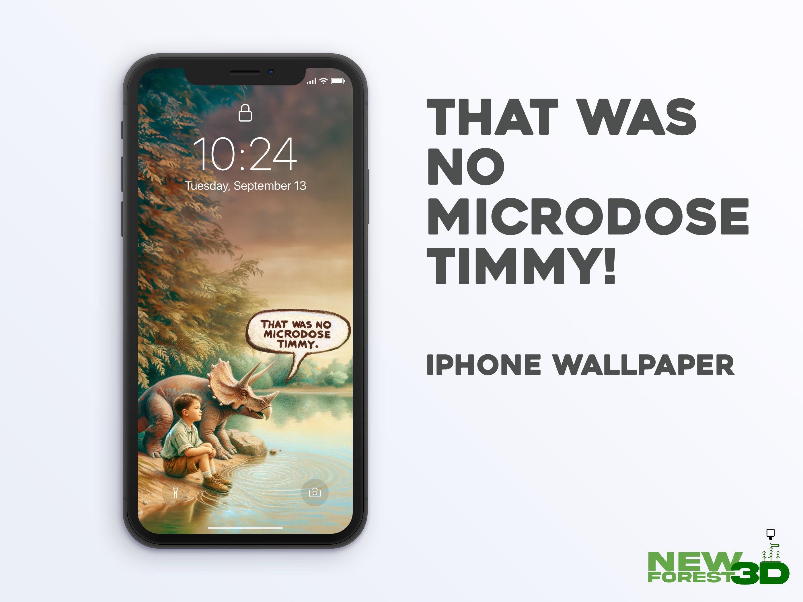 Funny Triceratops iPhone Wallpaper, Satirical Art (Digital Download), image size:2800x2100