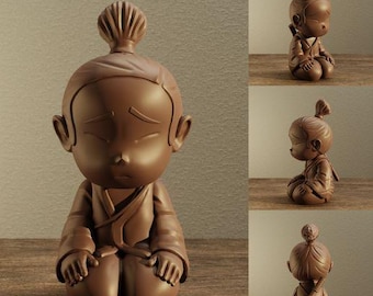 Littlest Samurai STL – Meditative 3D Model for Printing